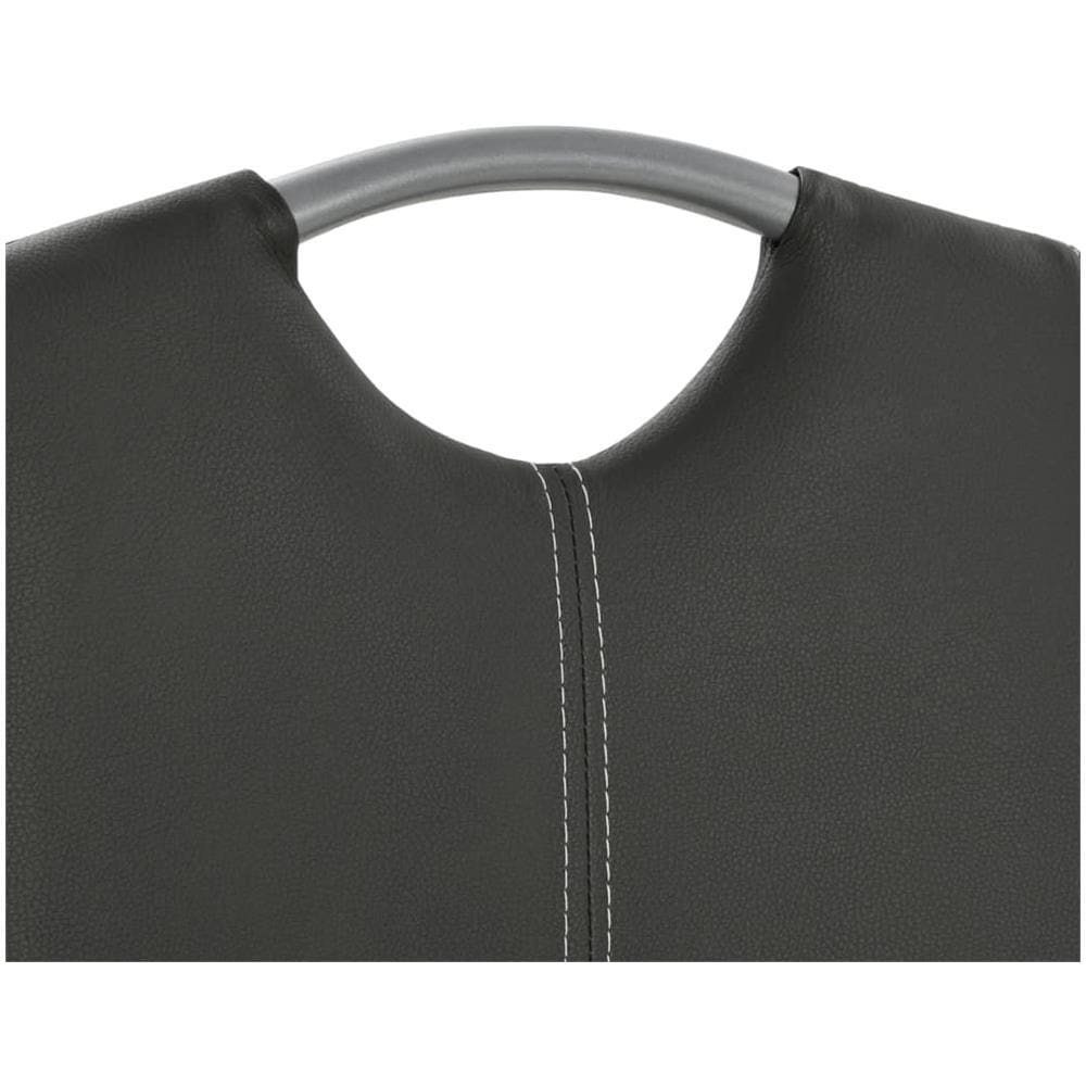 Sedie Da Pranzo 4 Pz Similpelle 43x55x100 Cm Grigio - Foto 7