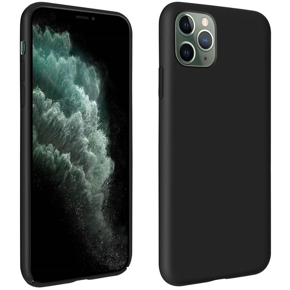 Cover Silicone Iphone 11 Pro Max Semi-rigida Opaca Finitura Soft Touch Nero - Foto 1