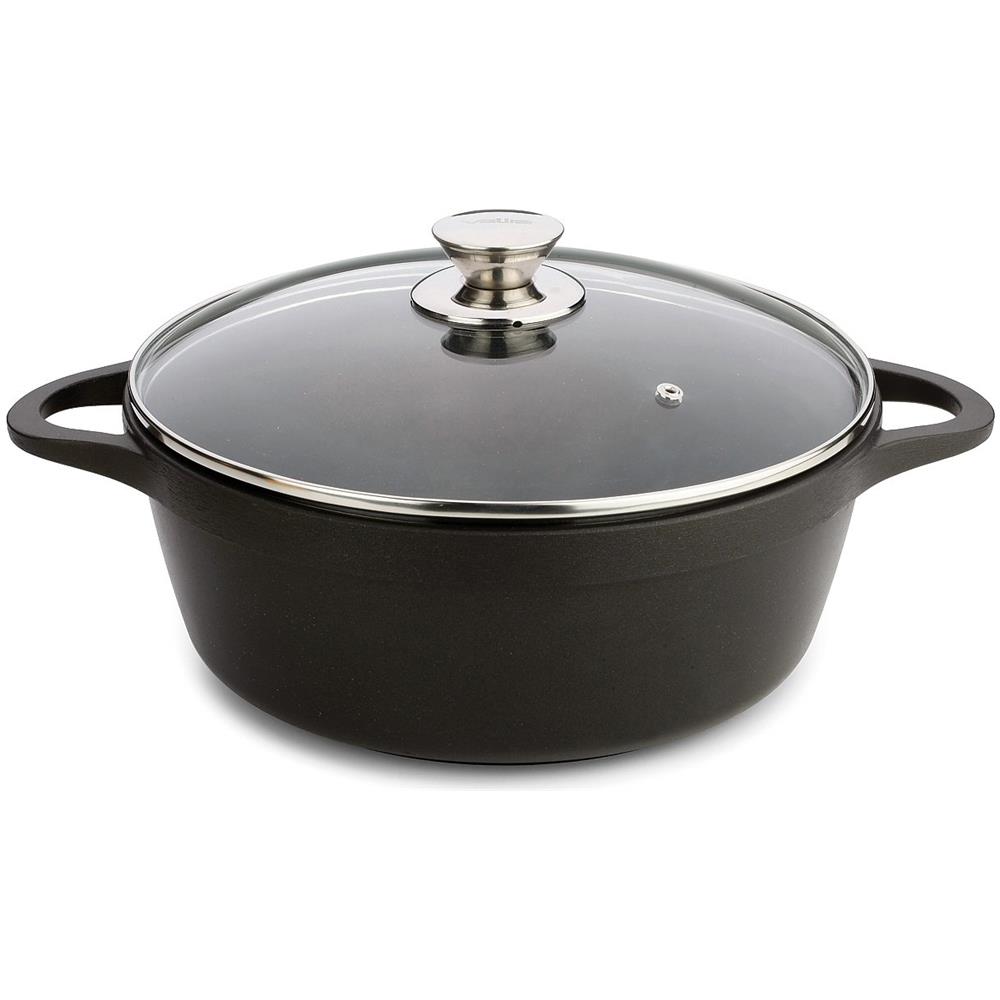 Nero - Alto 20 Centimetri Di Induzione Casseruola Con Coperchio, Colore Nero - Foto 1