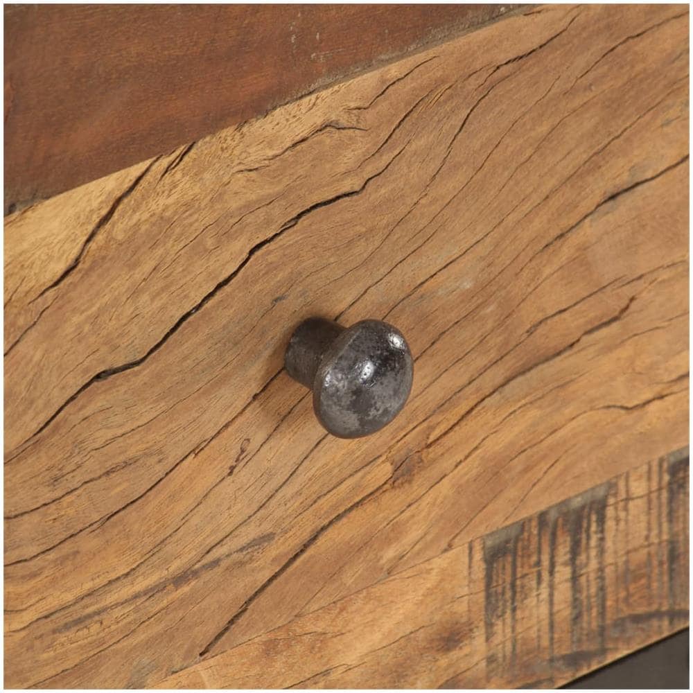 Tavolino Da Caffè 100x50x45 Cm In Legno Massello Di Recupero - Foto 2