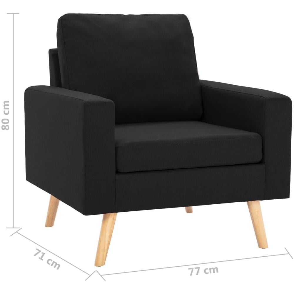 Poltrona Nera In Tessuto - Foto 7