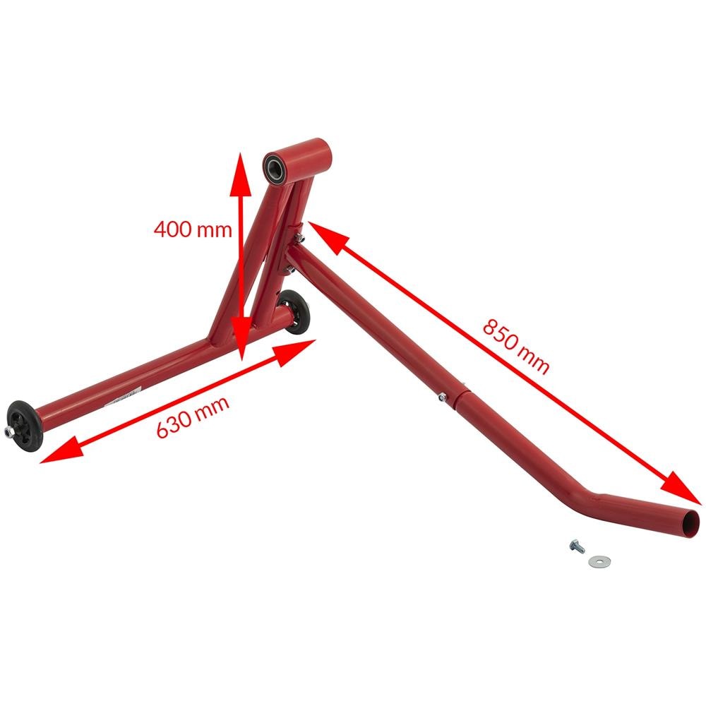 Cavalletto Monobraccio Moto Posteriore Metallo Perno Universale Rosso - Foto 2