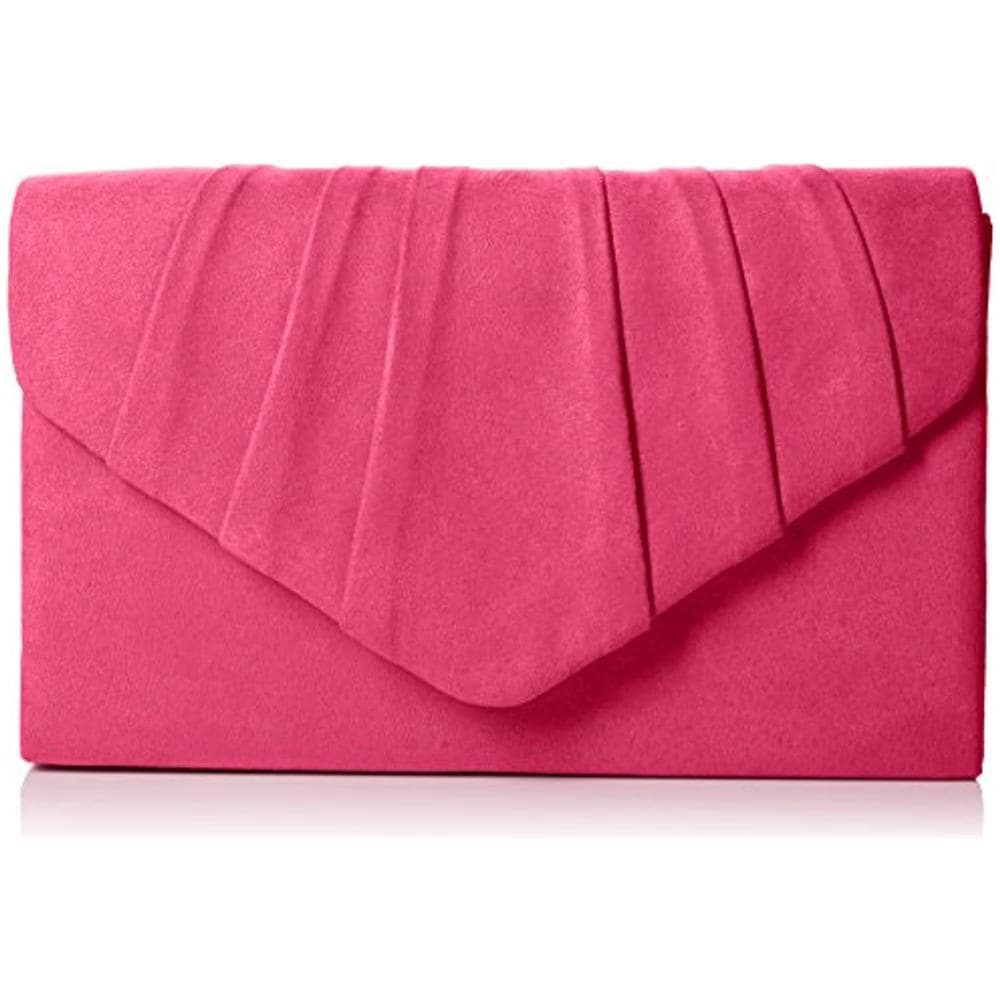 Womens Iggy Scamosciata Velluto Envelope Party Prom Pochette Frizione Rosa (pink (fuschia)) Taglia Unica - Foto 1