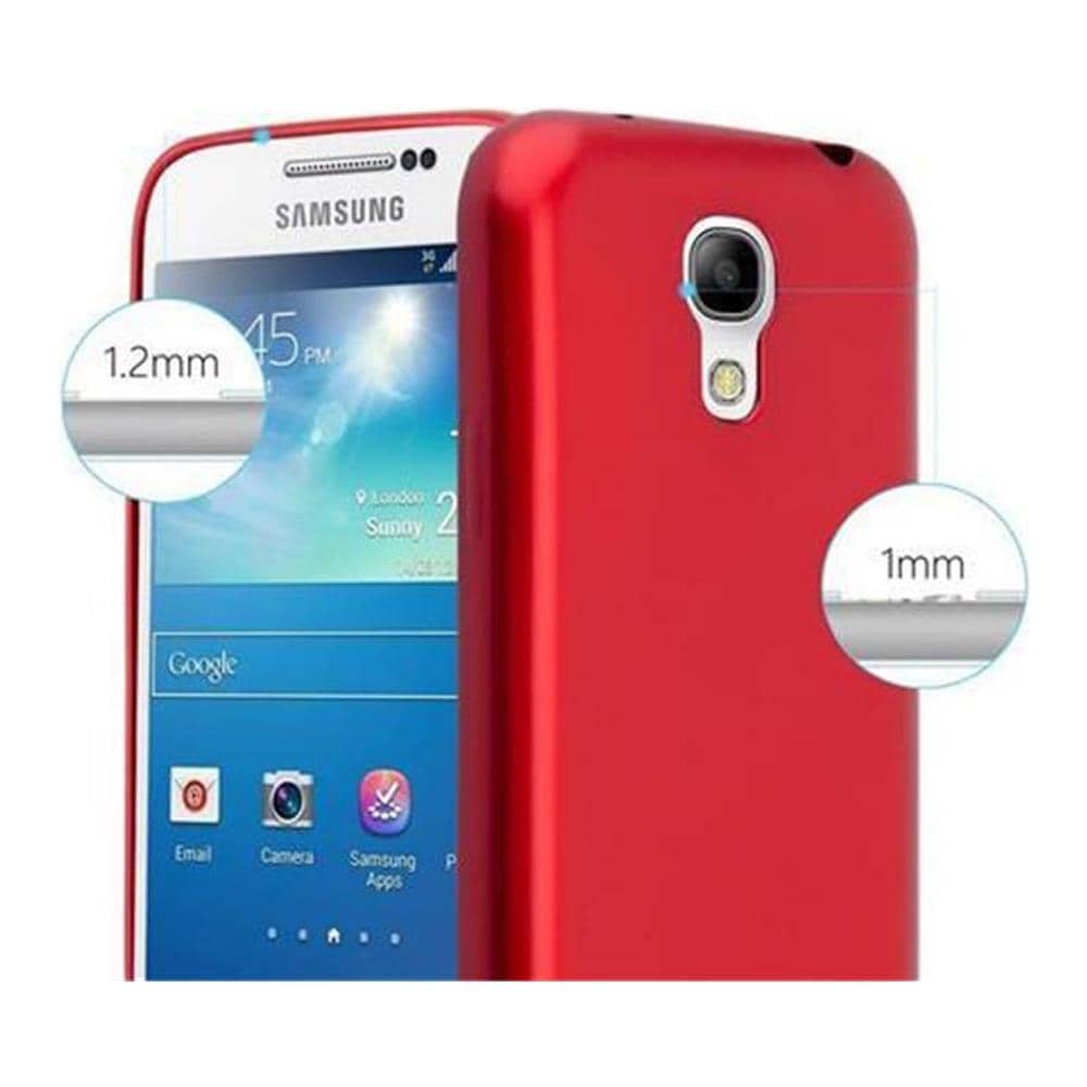 Custodia Compatibile Con Samsung Galaxy S4 Mini In Rosso Metallico - Coperchio Protettivo In Silicone Tpu Flessibile - Foto 7