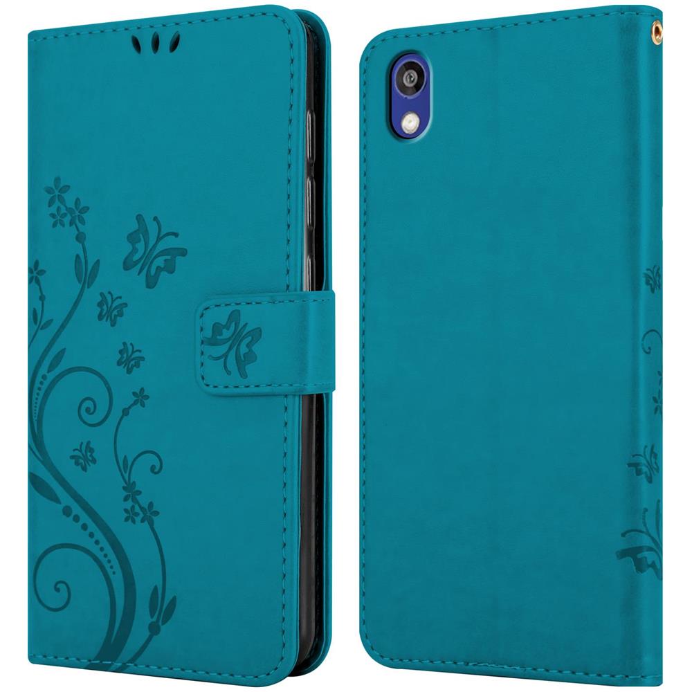 Custodia Compatibile Con Honor 8s / Huawei Y5 2019 In Blu Fiore - Coperchio Protettivo In Design Floreale Con Chiusura Magnetica, Funzione Stand E Slot Per Carte - Foto 8