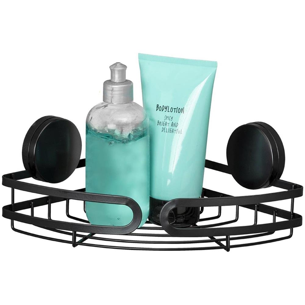 Mensola Doccia Pavia Static-loc, Angolare, Nero, - Foto 1