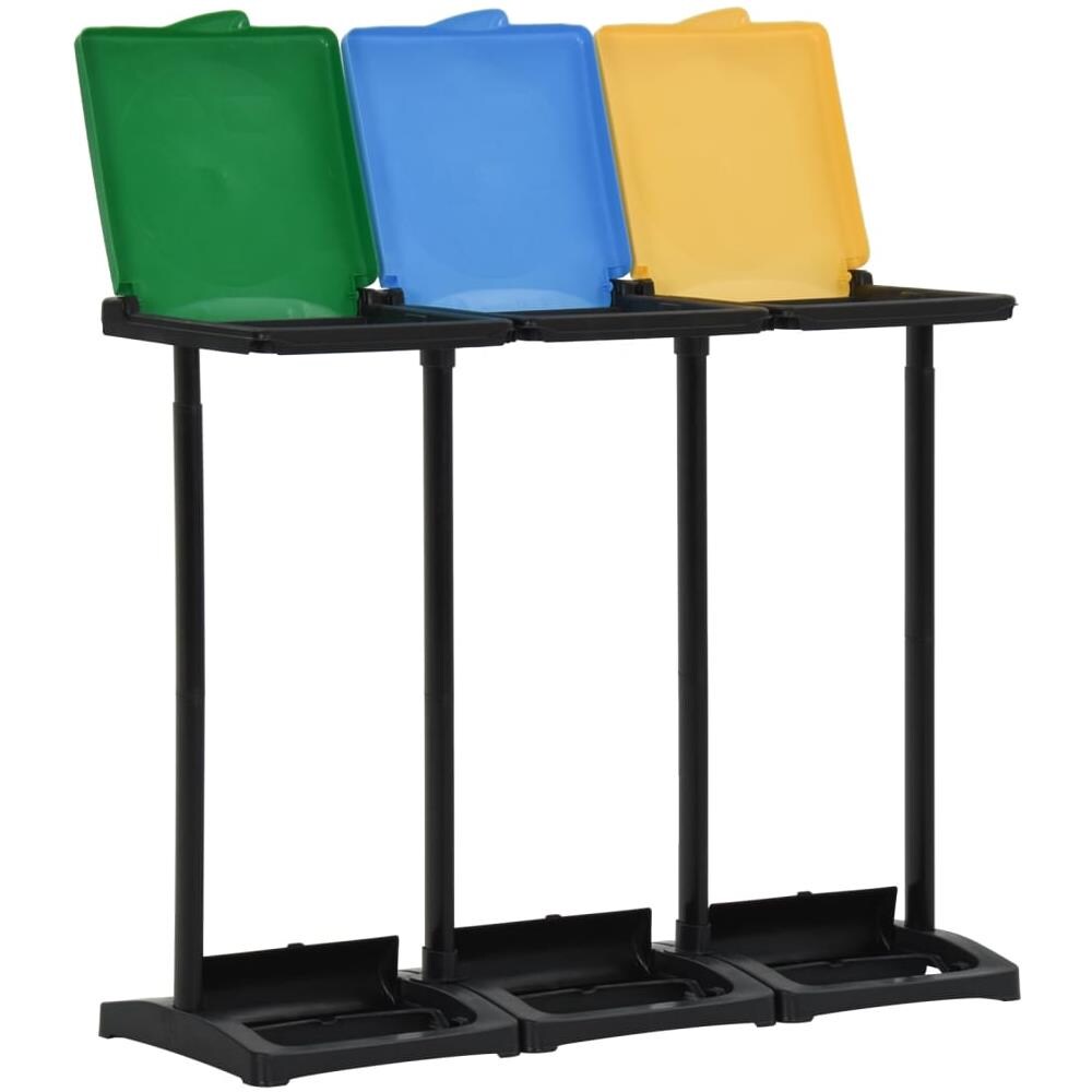 Supporti Sacchi Rifiuti Con Coperchio 240-330 L Multicolori Pp - Foto 3