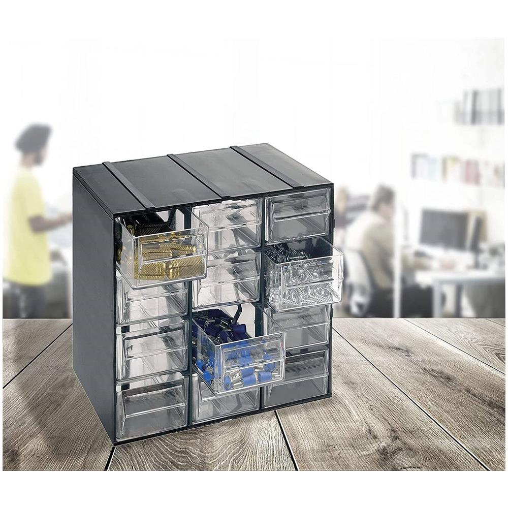 Porta Minuteria Cassetti Cassettiera Portaminuterie UNIBOX 4 Cassetti Basculanti - Plastica Ultra Trasparente Per Organizzazione Porta Minuterie - Foto 8