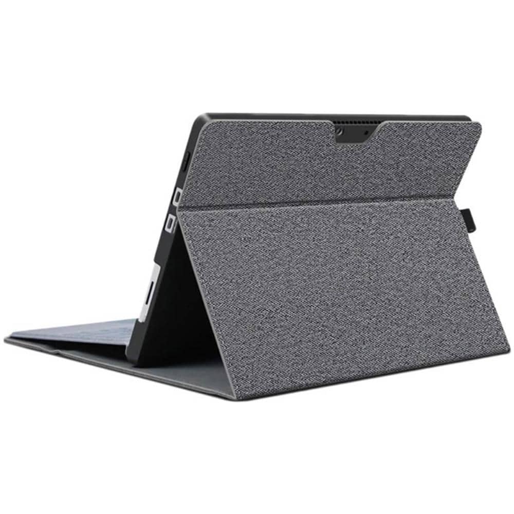 8 Custodia Folio Microsoft Surface Pro Funzione Stand Finitura Tessuto Grigio - Foto 1