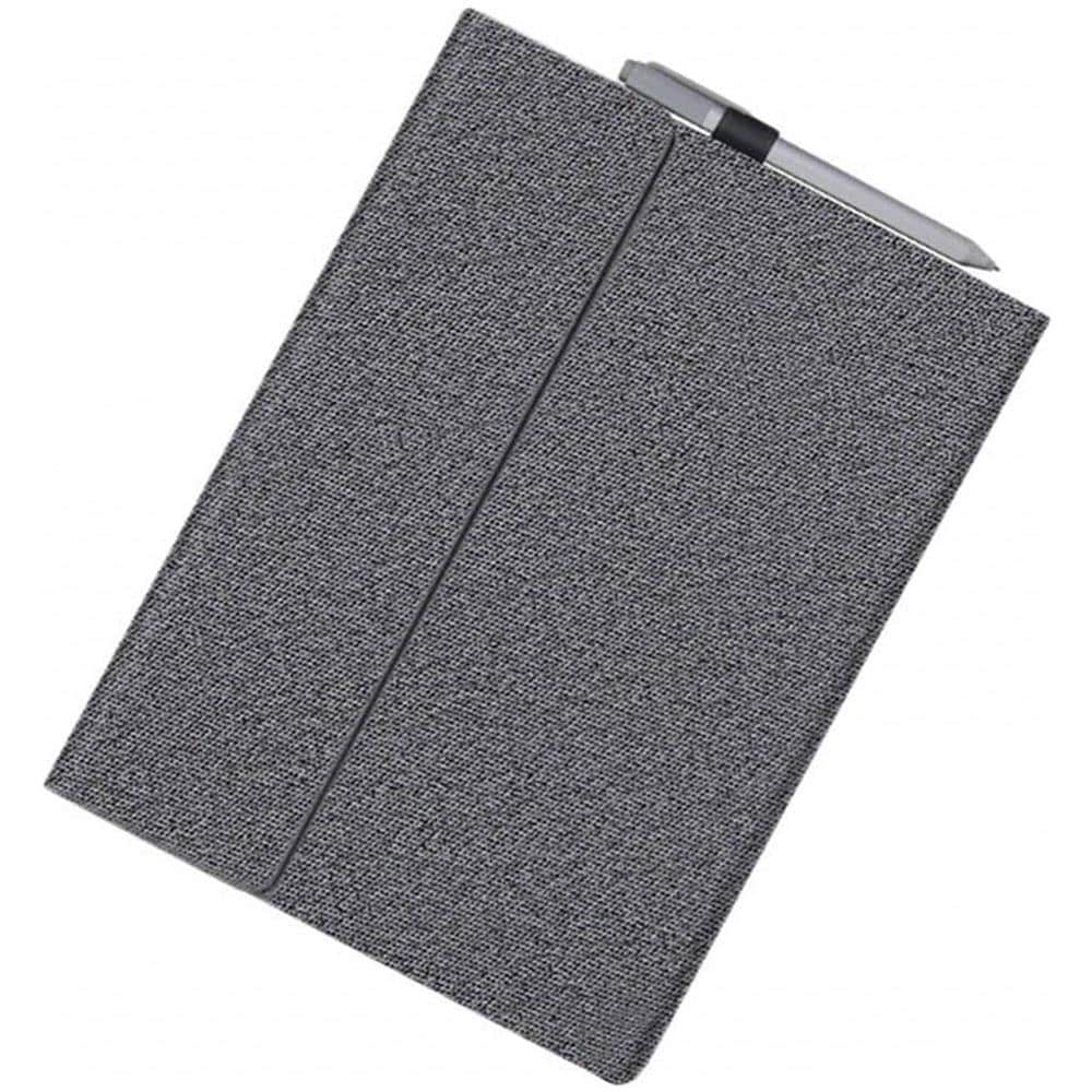 8 Custodia Folio Microsoft Surface Pro Funzione Stand Finitura Tessuto Grigio - Foto 2