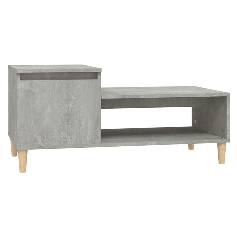 Tavolino Salotto Grigio Cemento 100x50x45 Cm Legno Multistrato - Foto 2