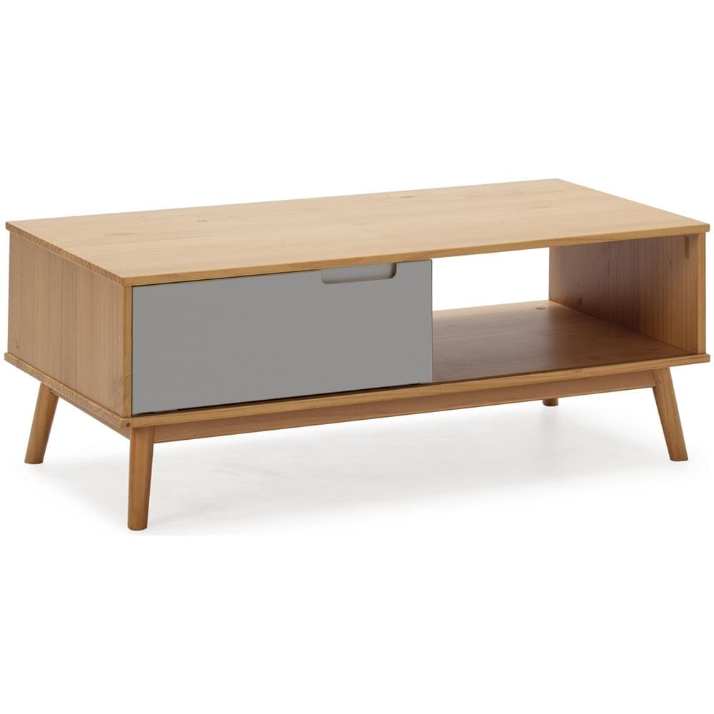 Tavolino Bruce 1 Anta Scorrevole E 1 Cavo, Legno Massello, 110 Cm (larghezza) 55 Cm (profondità) 44 Cm (altezza) - Foto 2