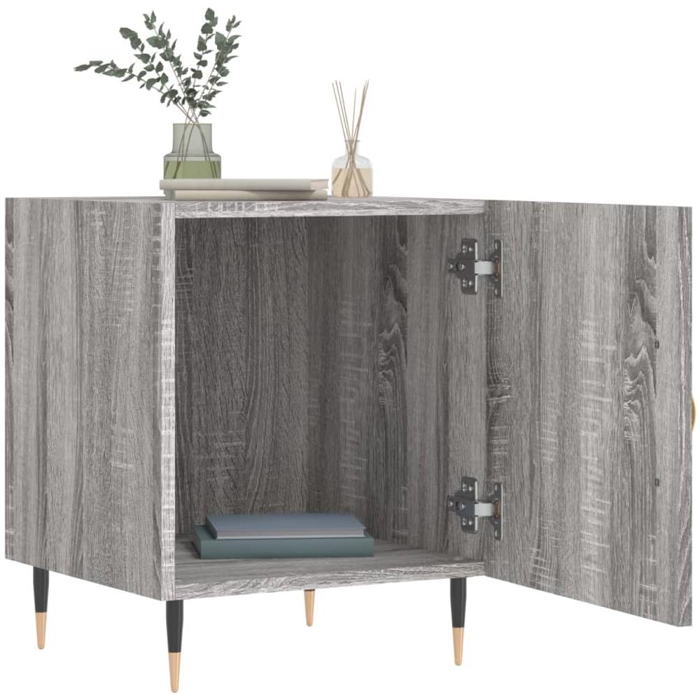 Comodini 2 Pz Grigio Sonoma 40x40x50 Cm In Legno Multistrato - Foto 3