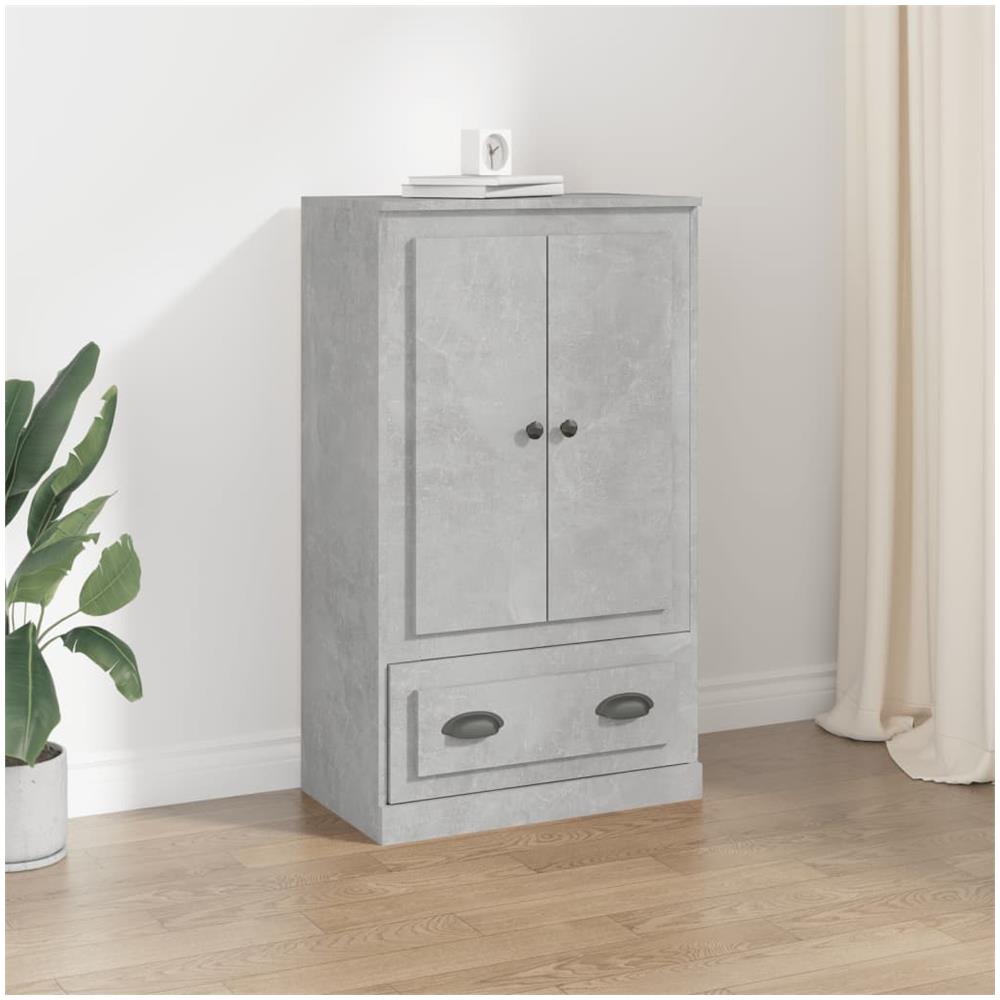 Credenza Grigio Cemento 60x35,5x103,5 Cm In Legno Multistrato - Foto 1