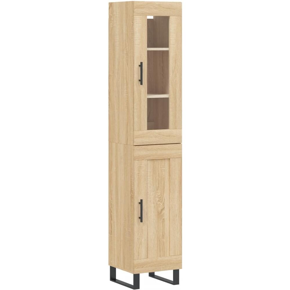 Credenza Rovere Sonoma 34,5x34x180 Cm In Legno Multistrato - Foto 2