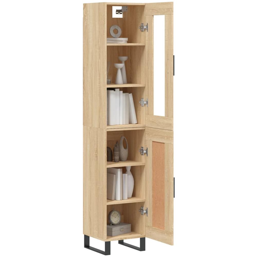 Credenza Rovere Sonoma 34,5x34x180 Cm In Legno Multistrato - Foto 3