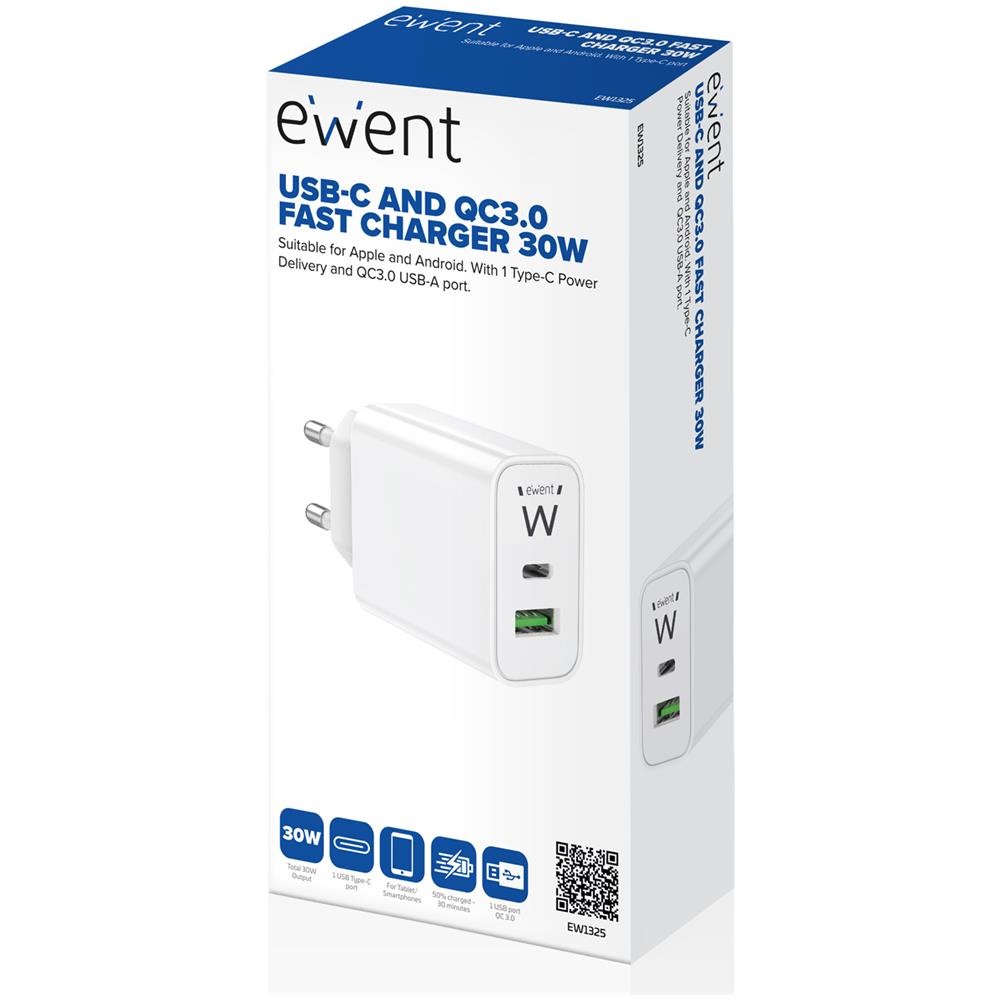 EW1325 Caricabatterie per dispositivi mobili Universale Bianco AC Ricarica rapida Interno - Foto 3