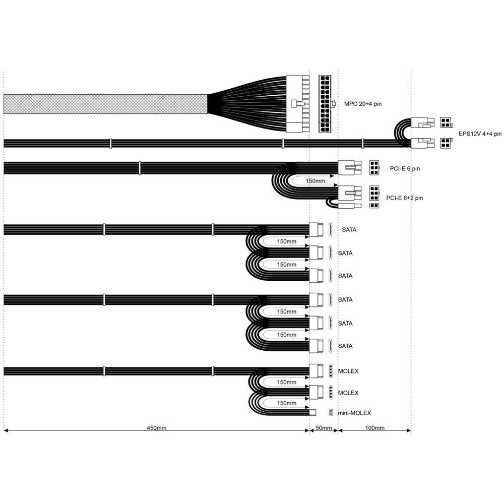 Alimentatore PC AK-U4-400 80 PLUS Bronze 20+4 pin ATX 400 W Colore Nero - Foto 4