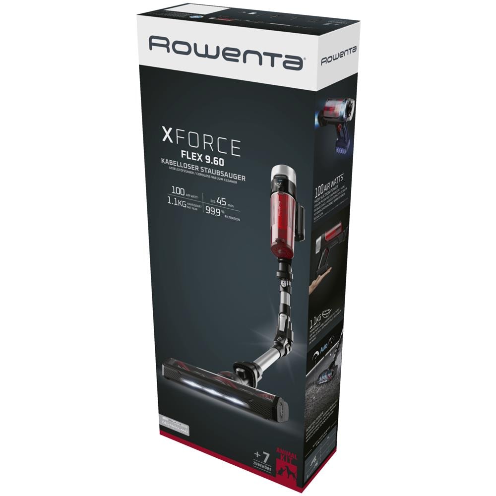 X-Force Flex 9.60 RH2077 aspirapolvere senza filo Nero, Rosso Senza sacchetto - Foto 16