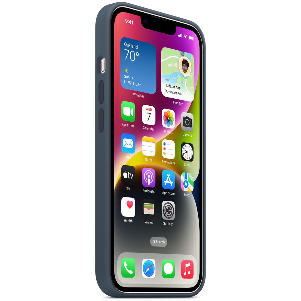 Custodia MagSafe in silicone per iPhone 14 - Blu tempesta - Foto 8