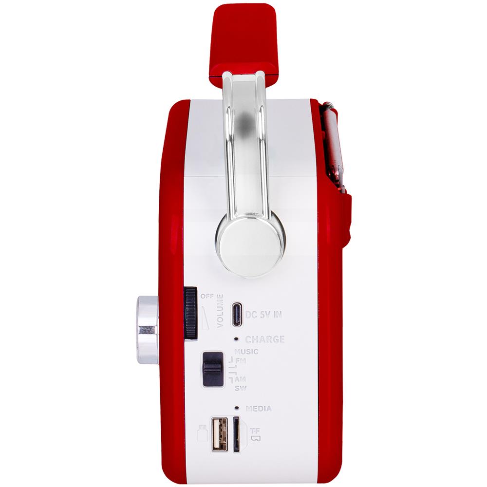Radio Wireless Portatile Multibanda USB Micro SD RDA 70 BR Rosso - Foto 4
