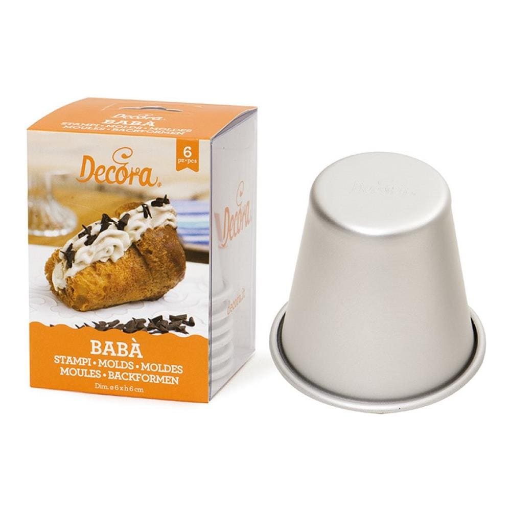 6 Stampi In Alluminio Anodizzato Per Babà Ø 6x6 H - Foto 1