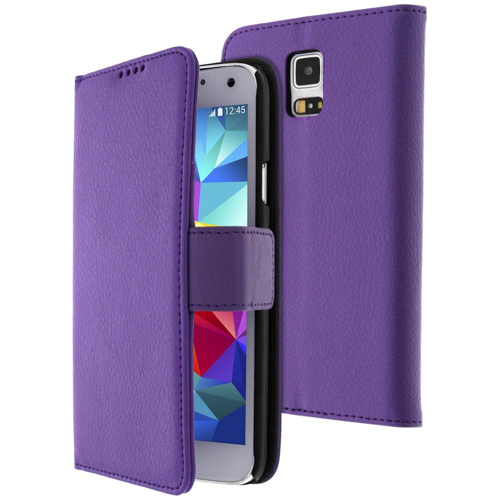 Custodia Portafoglio Stand Case Per Samsung Galaxy S5 E S5 New - Viola - Foto 1