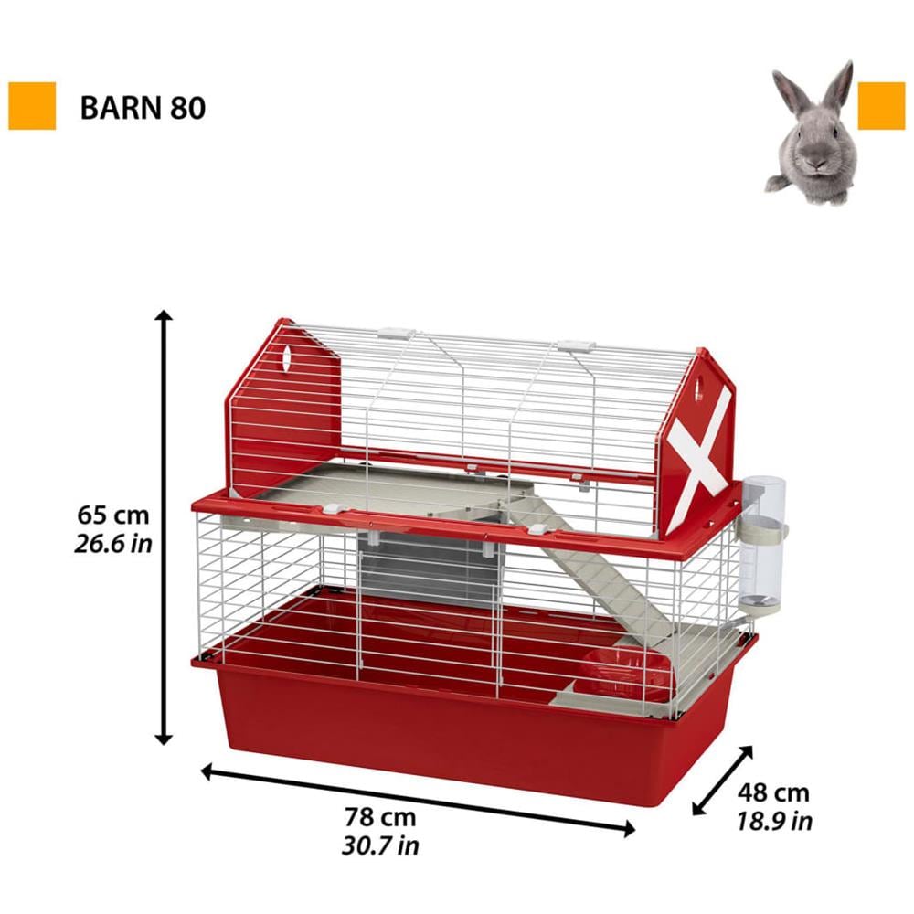 Gabbia Coniglio Barn 80 Grigia - Foto 10