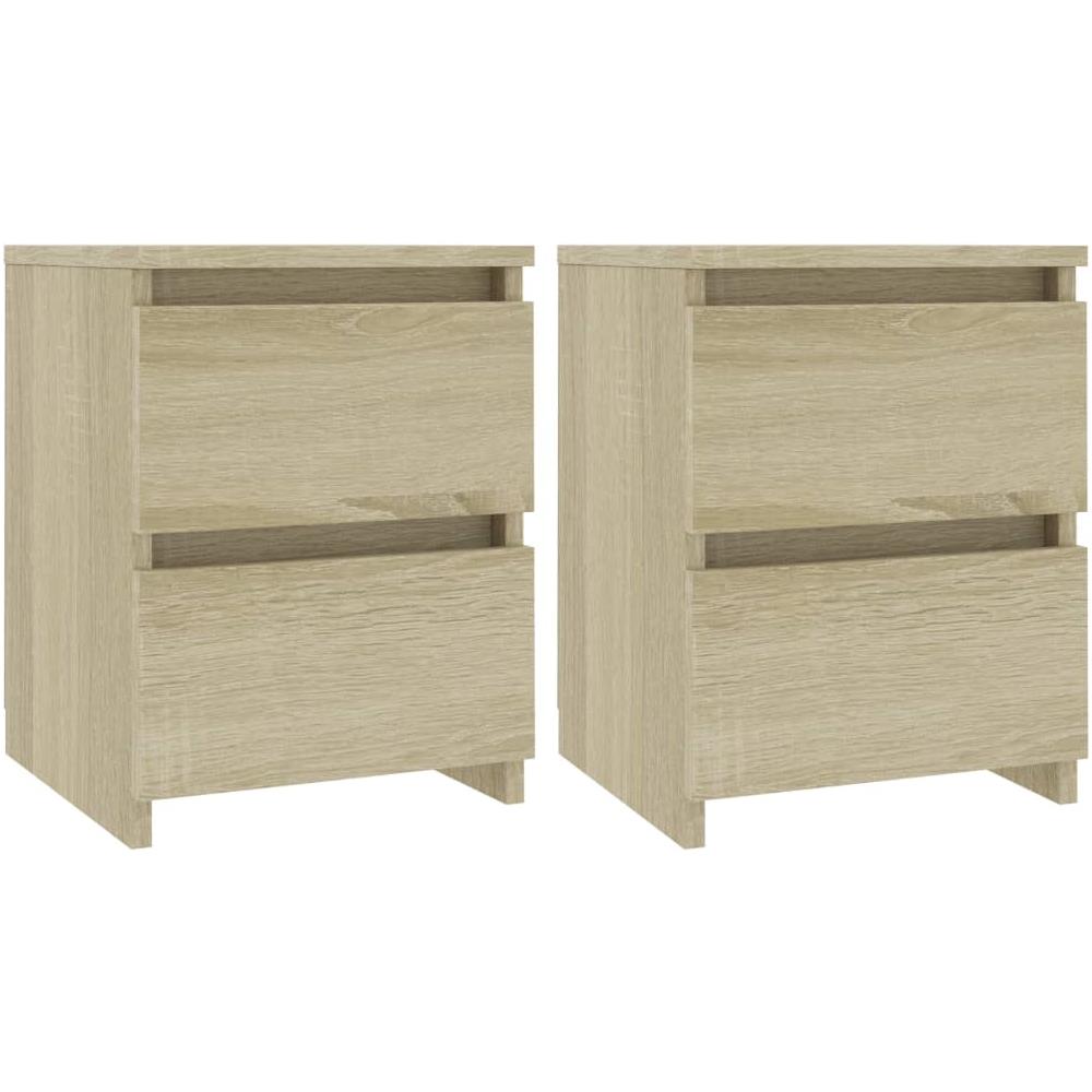 Comodini 2 pz Rovere Sonoma 30x30x40 cm in Legno Multistrato - Foto 2