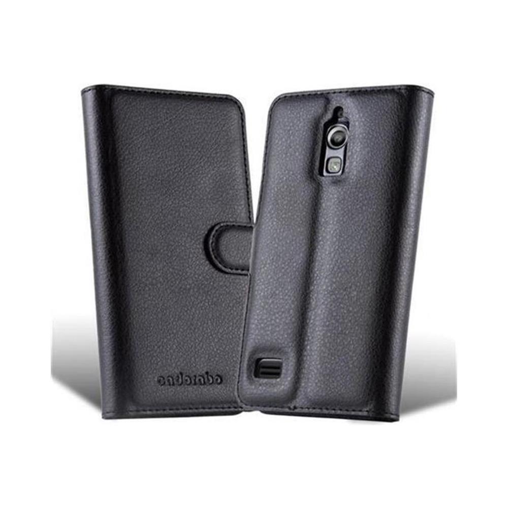Custodia Compatibile Con Huawei Ascend G526 In Nero Carbone - Coperchio Protettiva Con Chiusura Magnetica, Funzione Stand E Tasca Per Le Carte - Foto 2