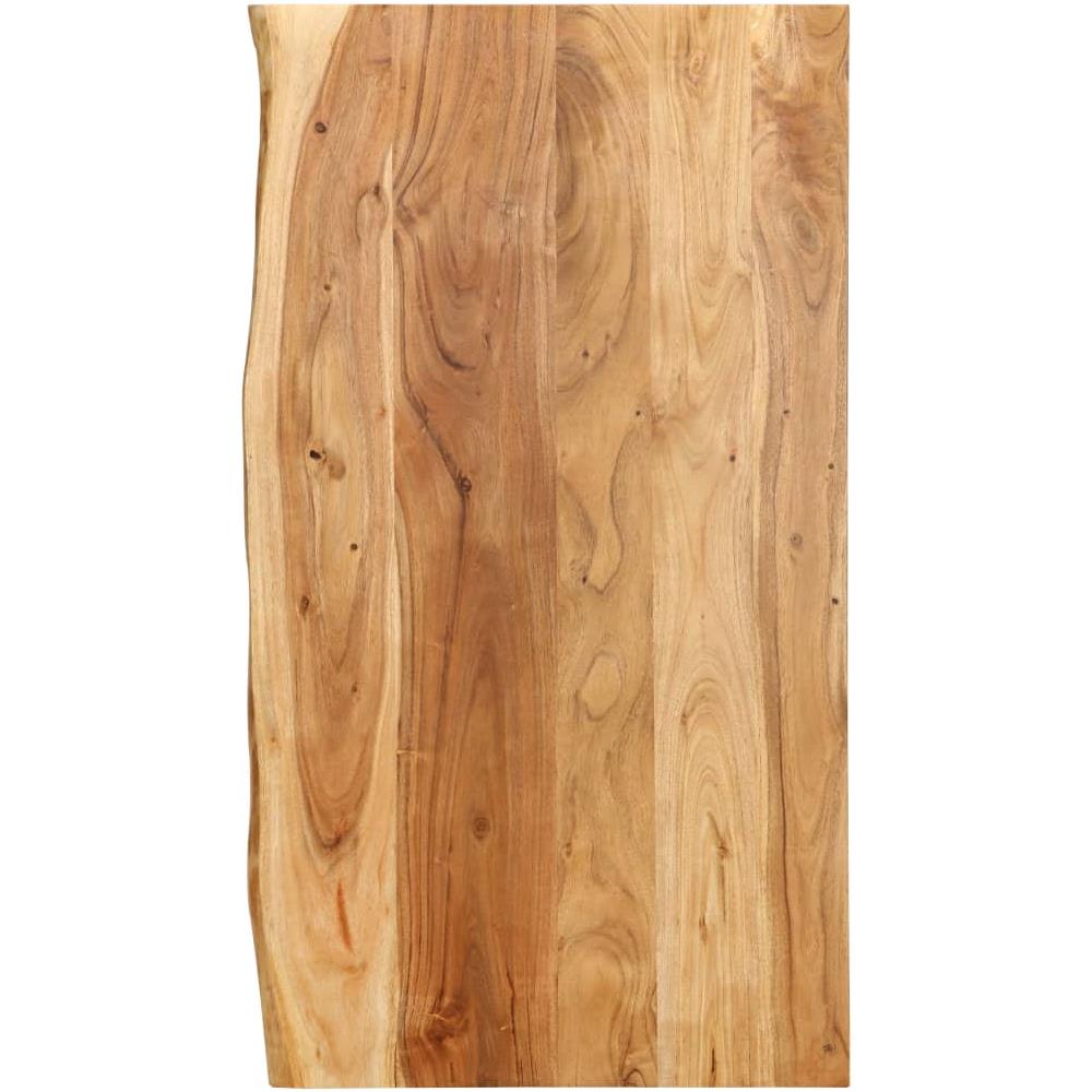 Piano Per Lavabo Bagno In Massello Di Acacia 100x55x2,5 Cm - Foto 1