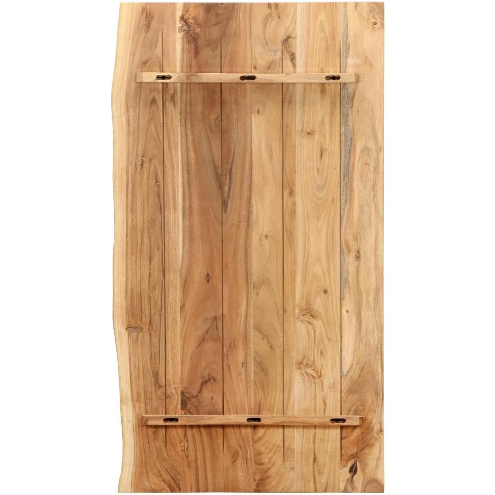 Piano Per Lavabo Bagno In Massello Di Acacia 100x55x2,5 Cm - Foto 2