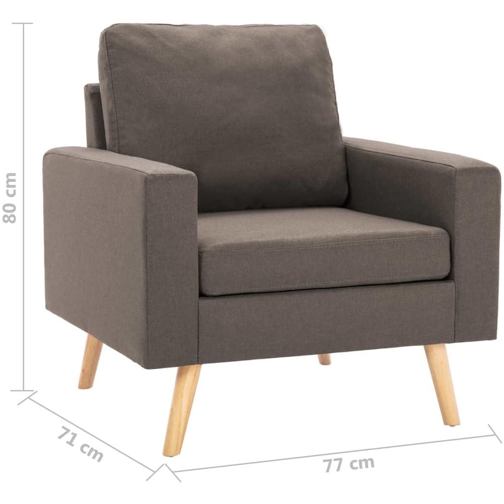 Poltrona Grigio Talpa In Tessuto - Foto 7