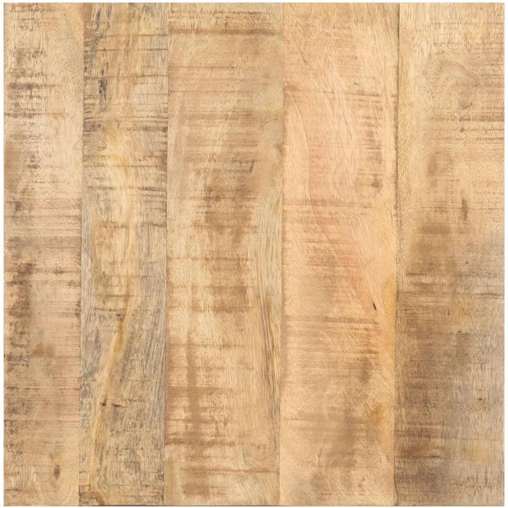 Tavolino Laterale Con Ruote 40x40x42cm In Legno Di Mango Grezzo - Foto 2