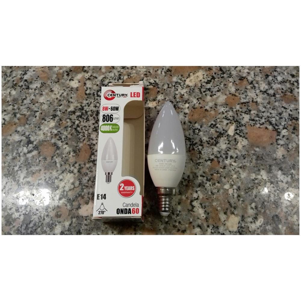 Onm1-081440 Lamp. onda Candela Led 8w E14 4000k 806 Lumen 110x37mm - Foto 1