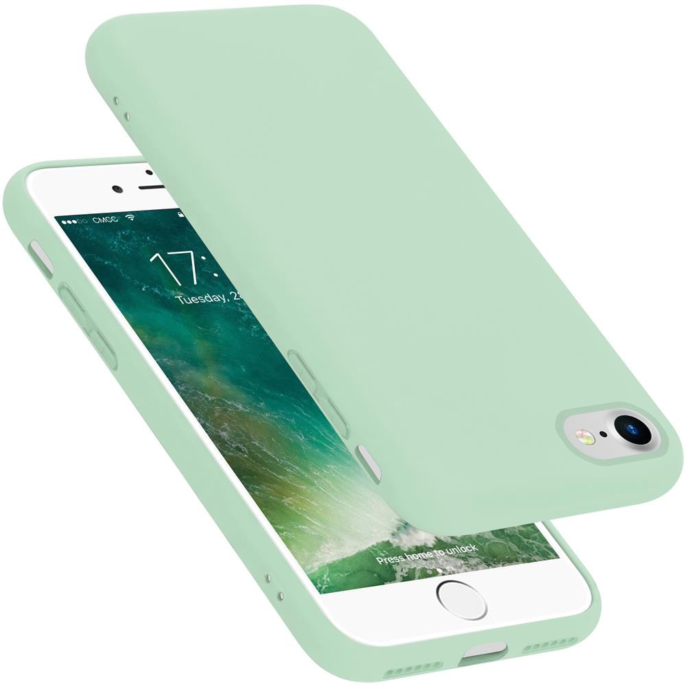 Cadorabo Custodia Compatibile Con Apple Iphone 7 / 7s / 8 / Se 2020 In Liquid Verde Chiaro - Coperchio Protettivo In Silicone Tpu Flessibile - Foto 1