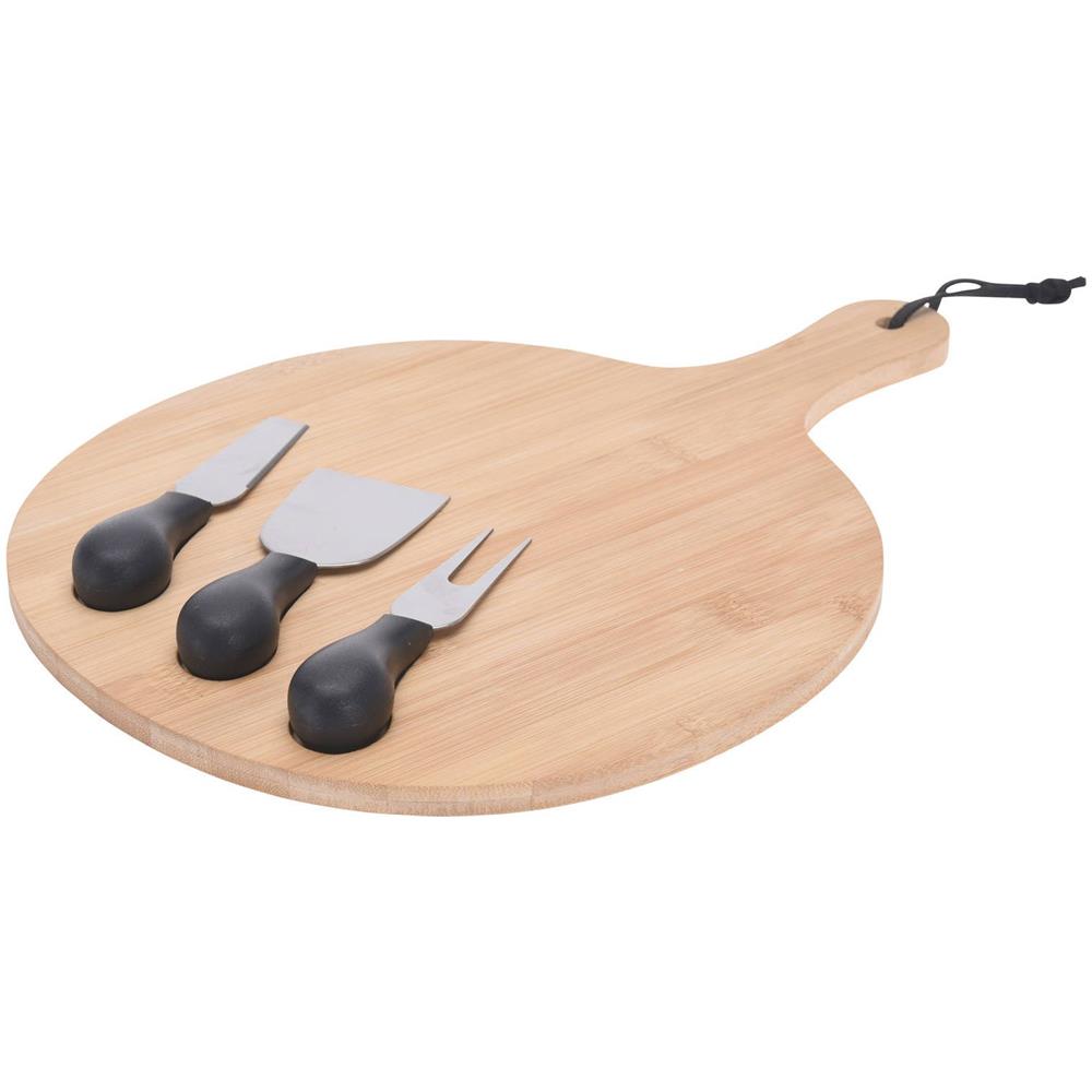 Tagliere Per Formaggio, Bambù, 3 Coltelli Inclusi - Foto 1