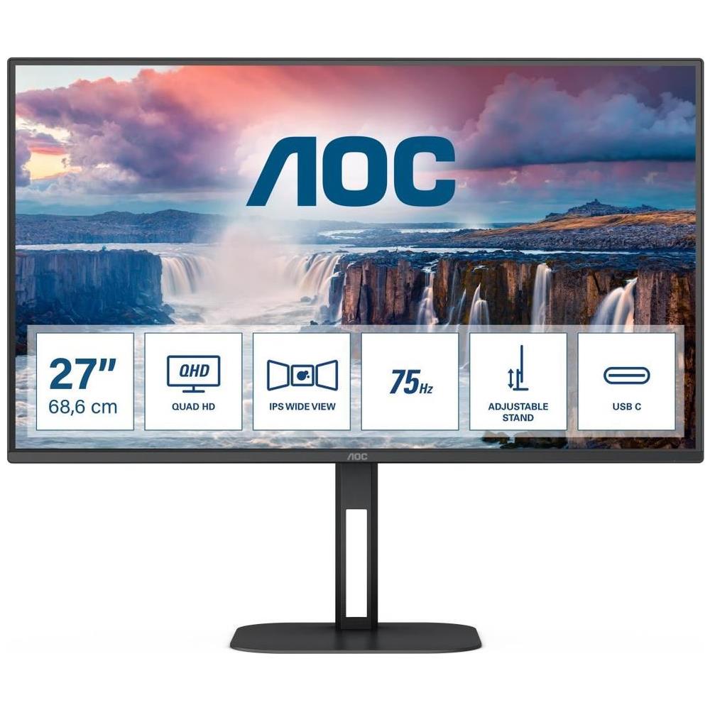 Monitor 27" LED IPS Q27V5C / BK 2560 x 1440 4K Ultra HD Tempo di Risposta 4 ms - Foto 1