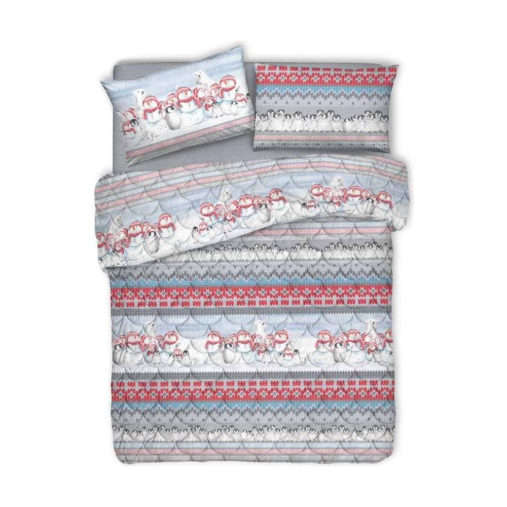 Trapunta Piumone Invernale Linea Pensieri Delicati Disegno Inverno Polare Matrimoniale Rosso - Foto 1