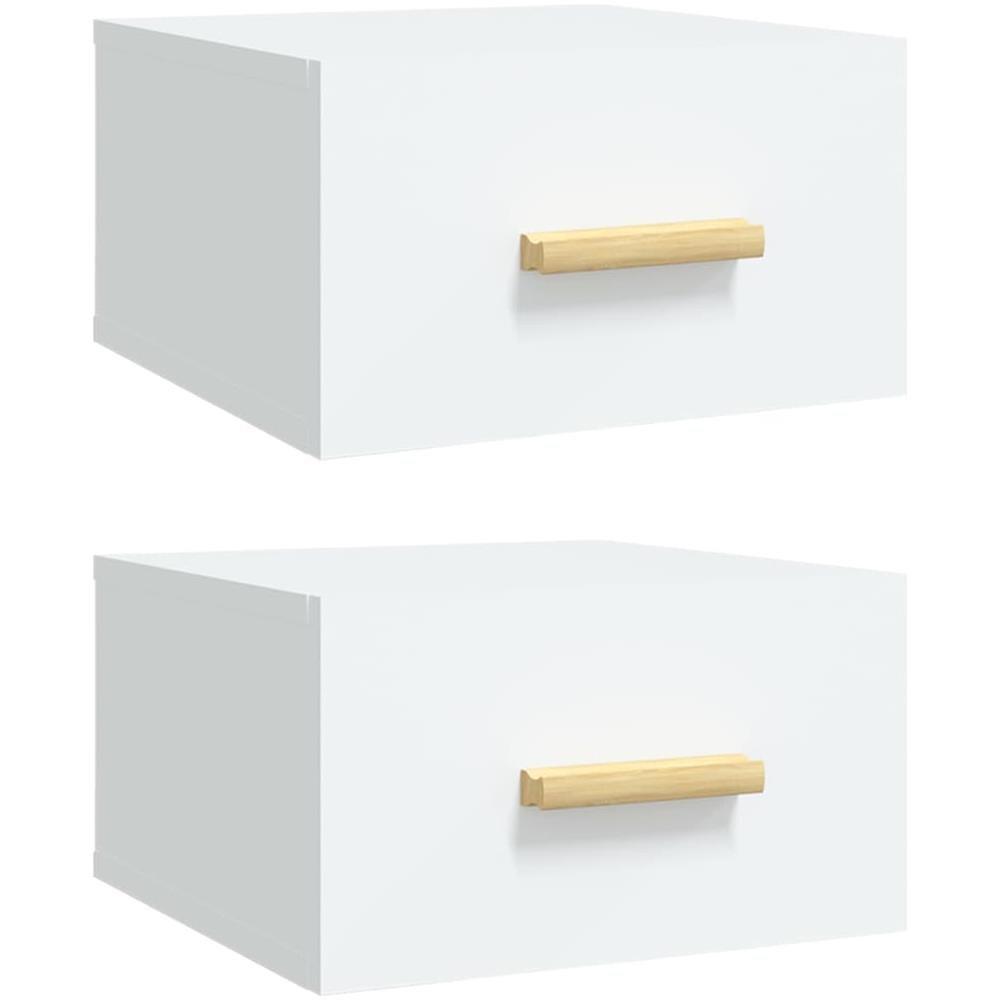 Comodini A Muro 2 Pz Bianchi 35x35x20 Cm - Foto 1