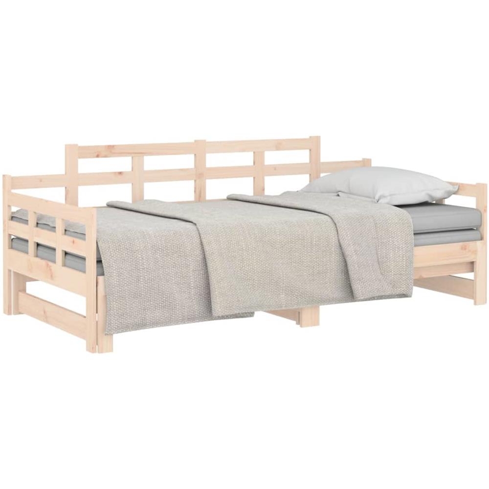 Dormeuse Estraibile In Legno Massello Di Pino 2x (80x200) Cm - Foto 3