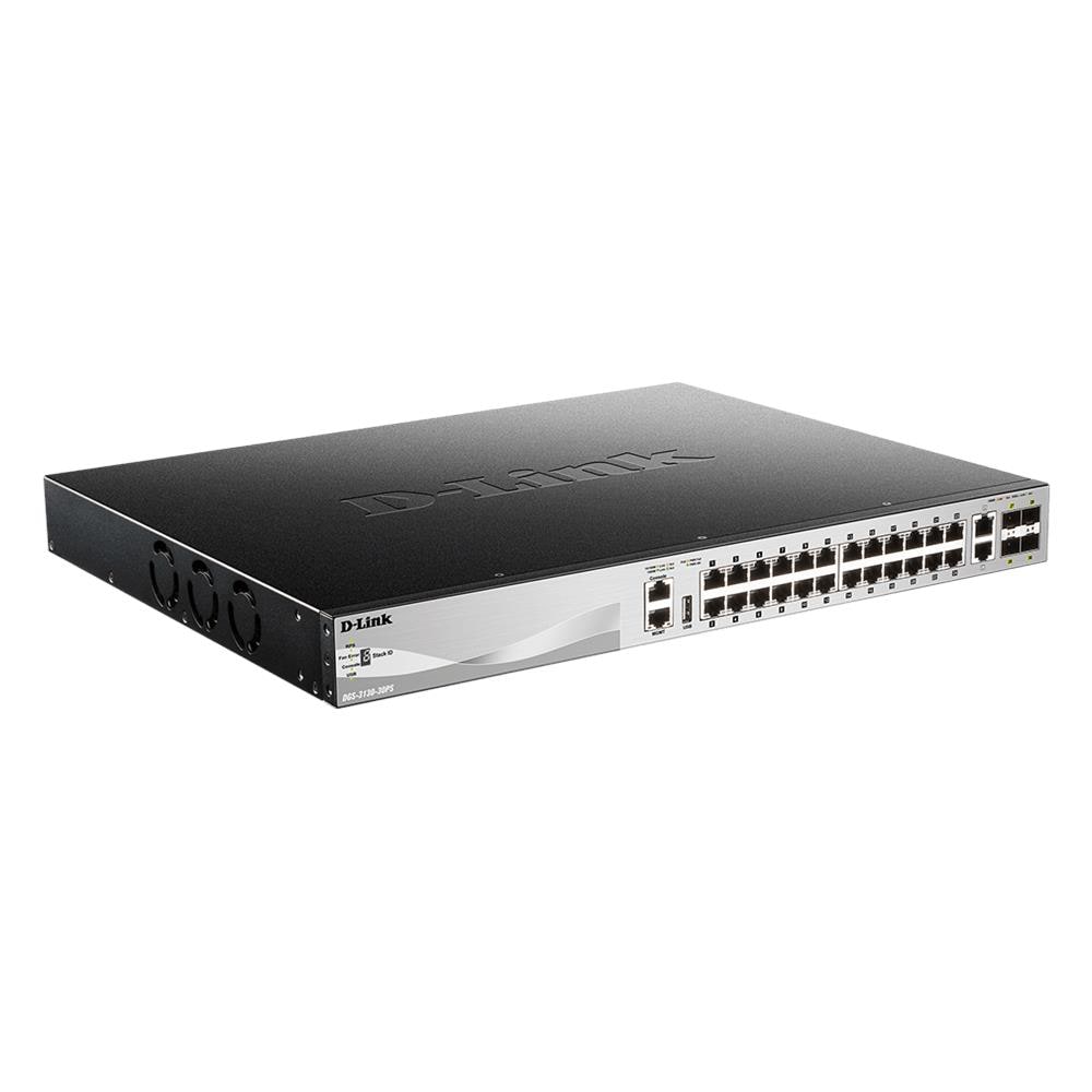Switch di Rete DGS-3130-30PS /E 370 W Gestito 4 Porte SFP+ 24 Porte Ethernet RJ-45 (10/100/1000) 1xUSB 2.0 Colore Nero - Foto 2