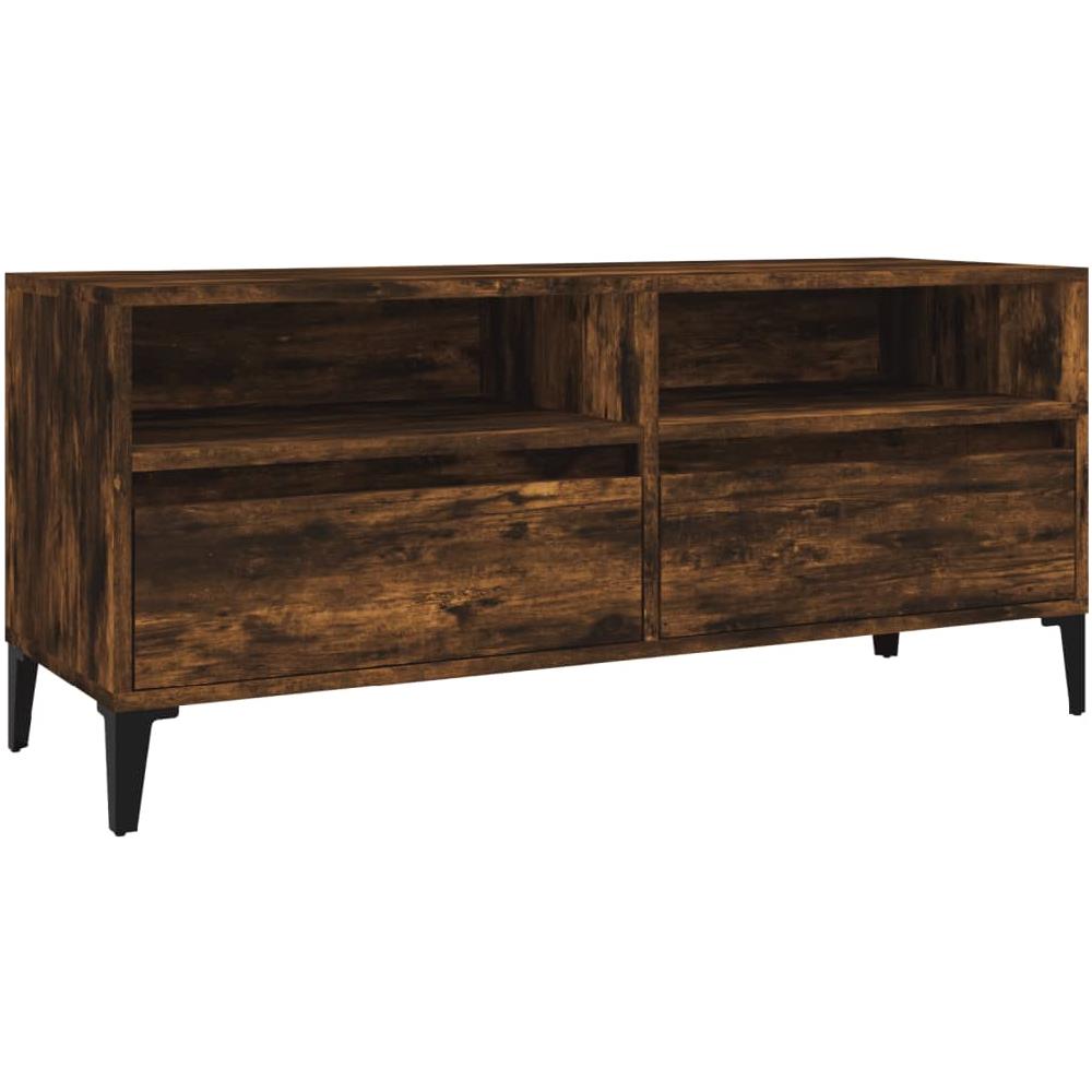 Mobile Tv Rovere Fumo 100x34,5x44,5 Cm In Legno Multistrato - Foto 2