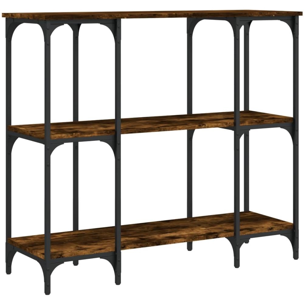 Tavolino Consolle Rovere Fumo 102x35x90 Cm In Legno Multistrato - Foto 2
