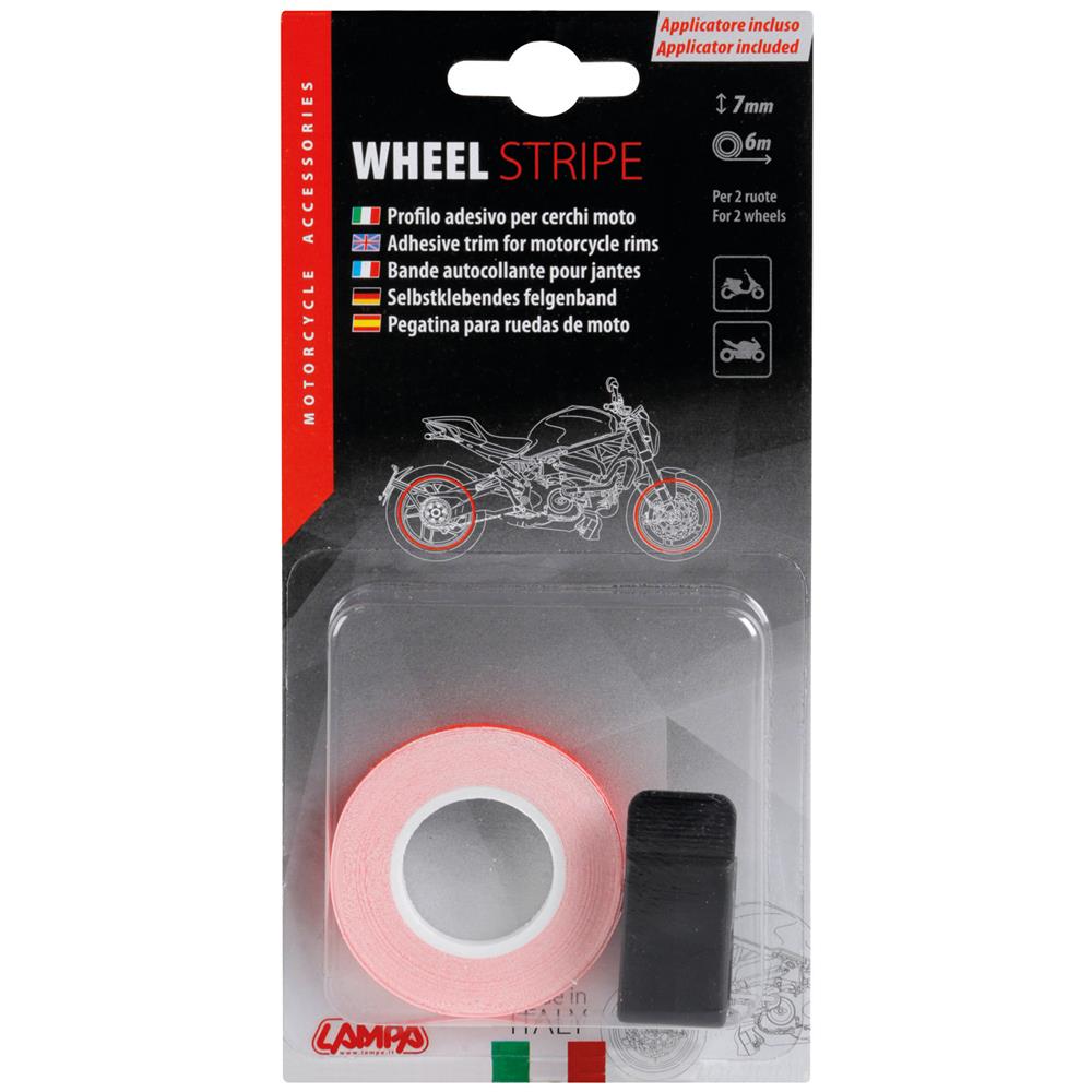 Wheel Stripe Fluo, Profilo Adesivo Per Cerchi Ruota - Rosso - Foto 2