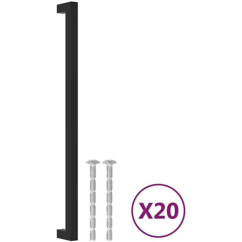 Maniglie per Mobili 20 pz Nere 320 mm in Acciaio Inox - Foto 2