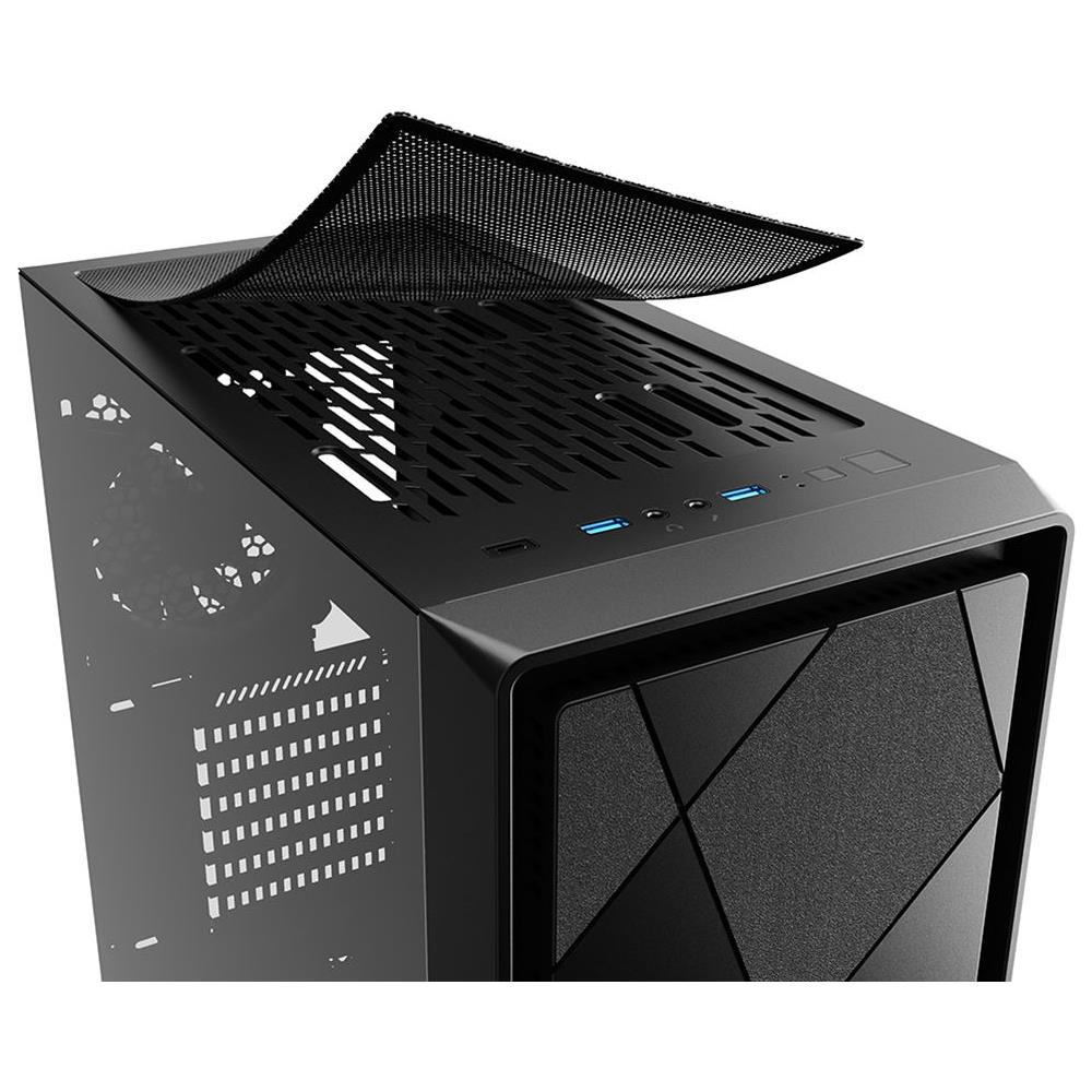 Case VS8 RGB Midi Tower ATX, micro ATX, Mini-ITX 3 Porte USB 3.2 Colore Nero (Finestrato) - Foto 2