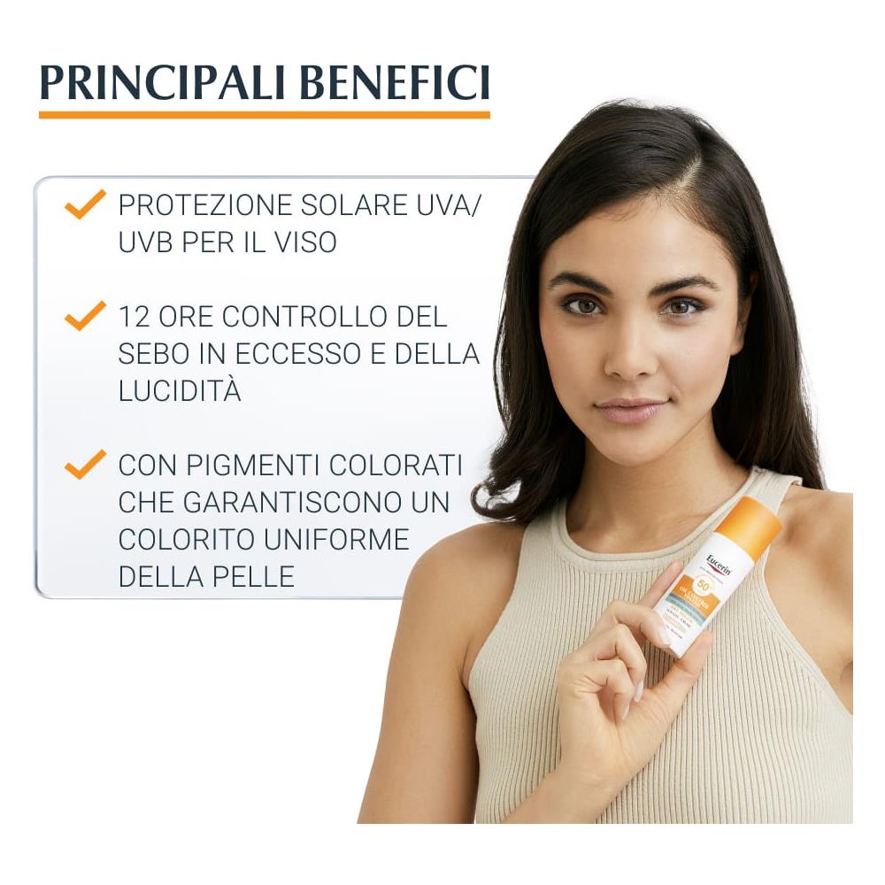 Eucerin Sun Oil Control Tinted Cream SPF50+ 50 ml - Foto 2