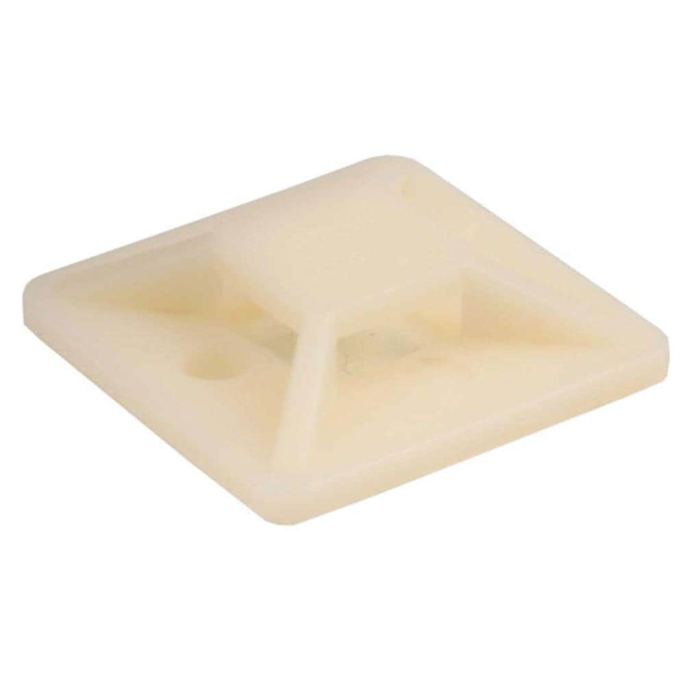 basette adesive 30x30mm per fascette da 7,2mm, colore neutro, 10pz - Foto 1