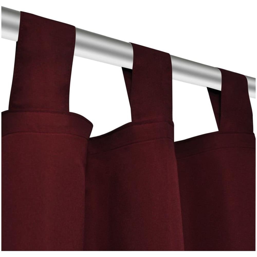 Tende Micro-raso Bordò 2 Pezzi Con Occhielli 140 X 225 Cm - Foto 8